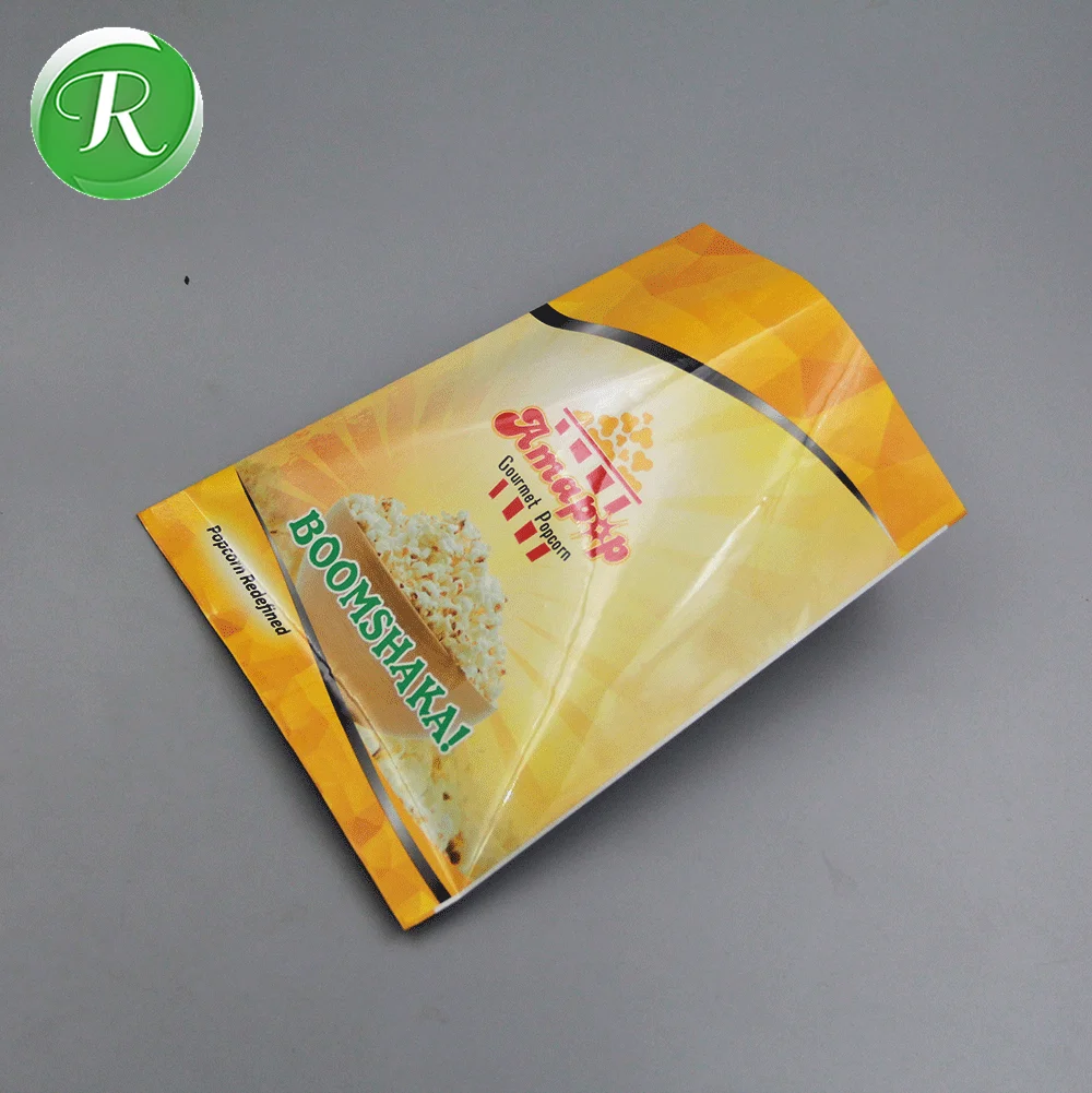 Custom Logo Printed Popcorn Packaging Bags With Foil Inside Back