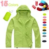 Latest design wholesale custom logo OEM hooded lightweight skin raincoat Unisex waterproof anti uv sunscreen windbreaker jacket