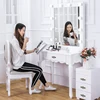 high end home decor portable makeup dressing table with lighted mirror