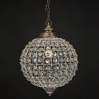 Round Globe Shade Crystal Ball Pendant Light Product On Round Globe Shade Crystal Ball Pendant Light Product On