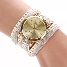 New Arrival 2015 Luxury Watch Women Lady Crystal Quartz Dress Watch Korean Crystal Rivet Bracelet Hours Free Shipping TW4268