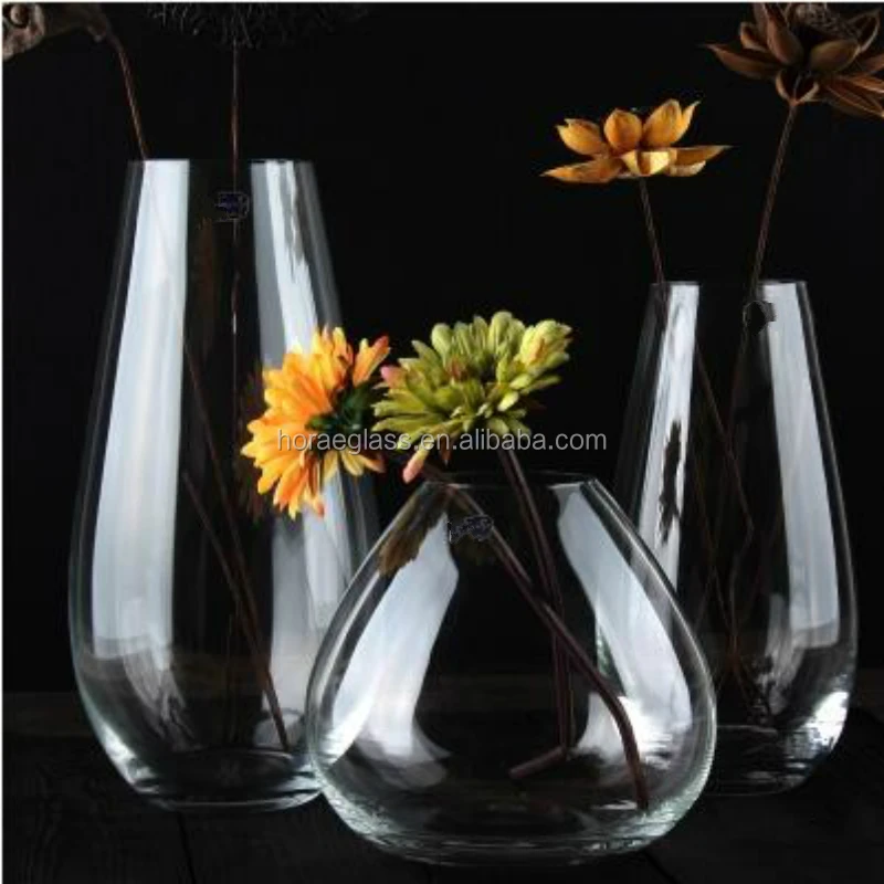 High Quality Crystal Glass Vase,Hot Sale Drum Type Recycled Glass