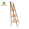 outdoor durable 3 layer tier bamboo ladder garden flower step plant stand