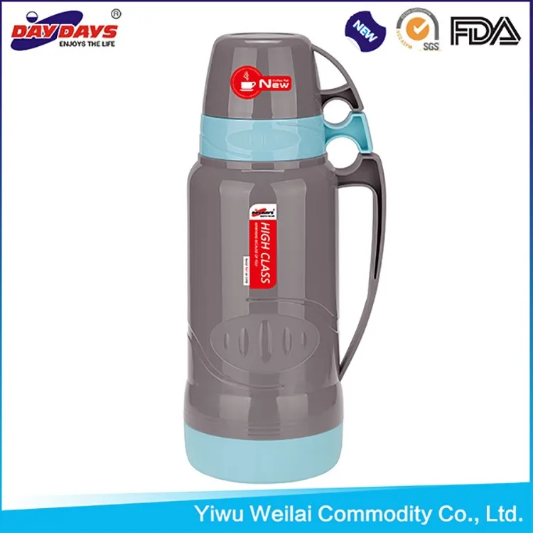 1.8l Big Capacity Plastic Vacuum Flask With Glass Liner & 3 Cups Buy