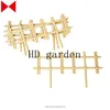 Mini Fence Home Chinese Style Border and Garden Edging Bamboo Look- Set of 4