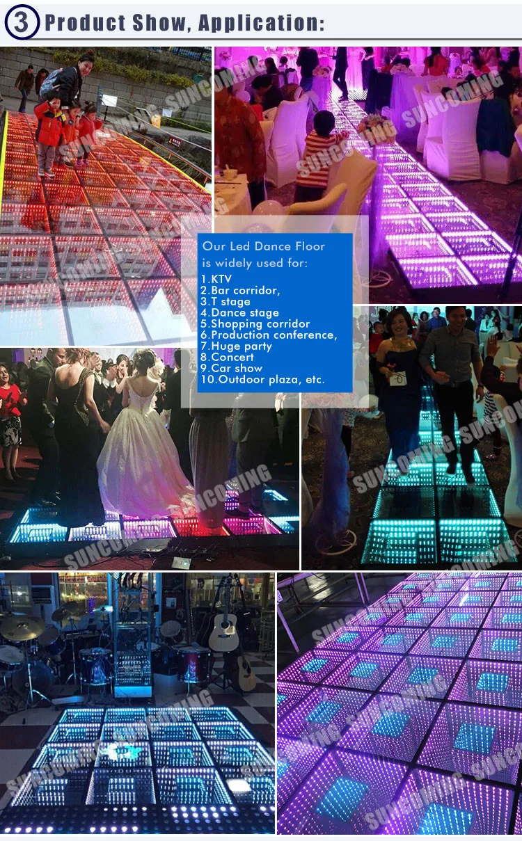 2017 New Led Stage Lighting 3d Led Dance Floor / New 3d Led Dancing