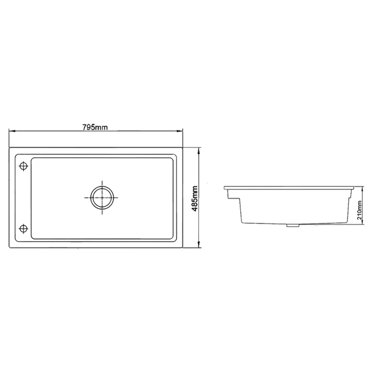 Rectangular Best Selling Cheap Big Single Bowl Kitchen Sink