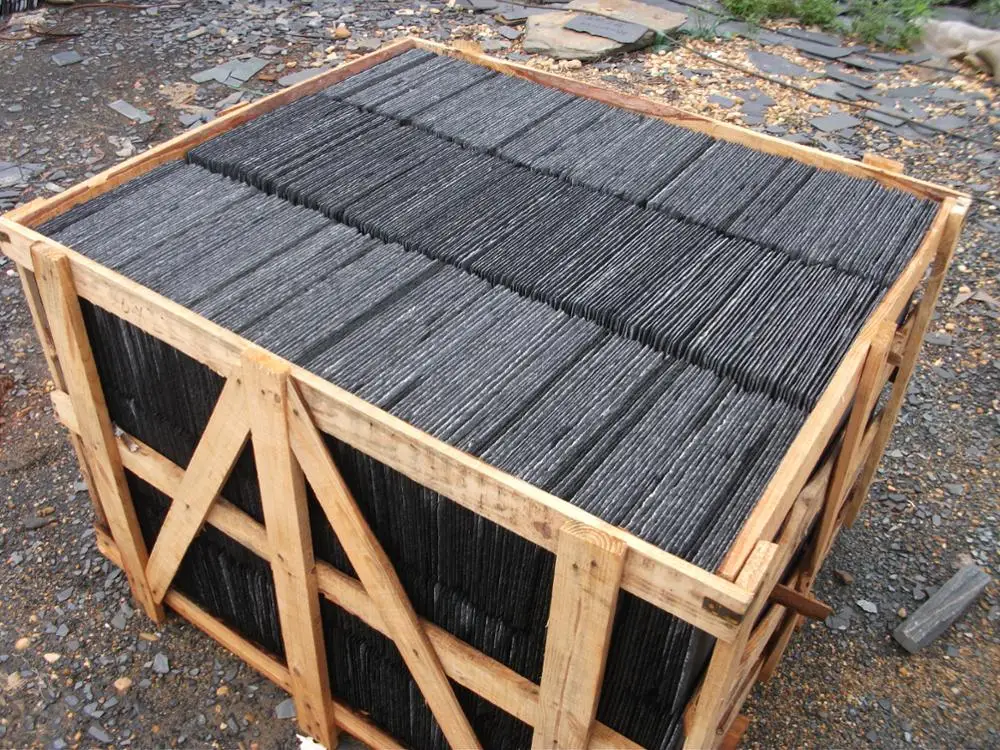 Chinese Factory Direct Sales 40*25*0.5cm Natural Rectangle Black Slate Roofing Slate slate price per square meter