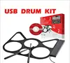 Electronic Foldable Mini USB MIDI Roll Up Drum Kit, drum kit software free offered with two pedals