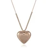 Personalized Gold Snake Chain Heart Pendant Necklace Custom Engraved Necklace