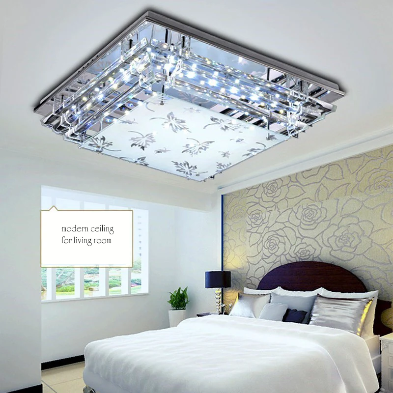 Luxury glass led ceiling lamps for living and dining room