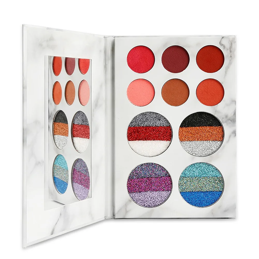18color Eye Makeup Cosmetic Cardboard Eyeshadow Palette Private Label