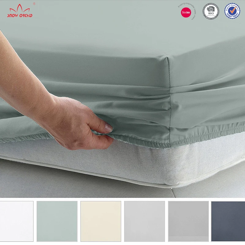 Factory Customized Polyester Bedsheet Warm Soft Elastic Fitted Sheet All Size Fitted Bed Sheet
