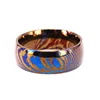 Custom Make New Popular Trend Jewelry Ring Design Wonder Woodgrain Timascus and Moku-ti Wedding Ring