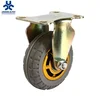 Wholesale Plate Industry Gray Rubber Swivel Double Ball Bearing Caster Wheel For Hostel Trolley