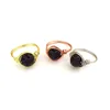 Essential Oil Diffusing Lava Stone Wire Wrapped Rings