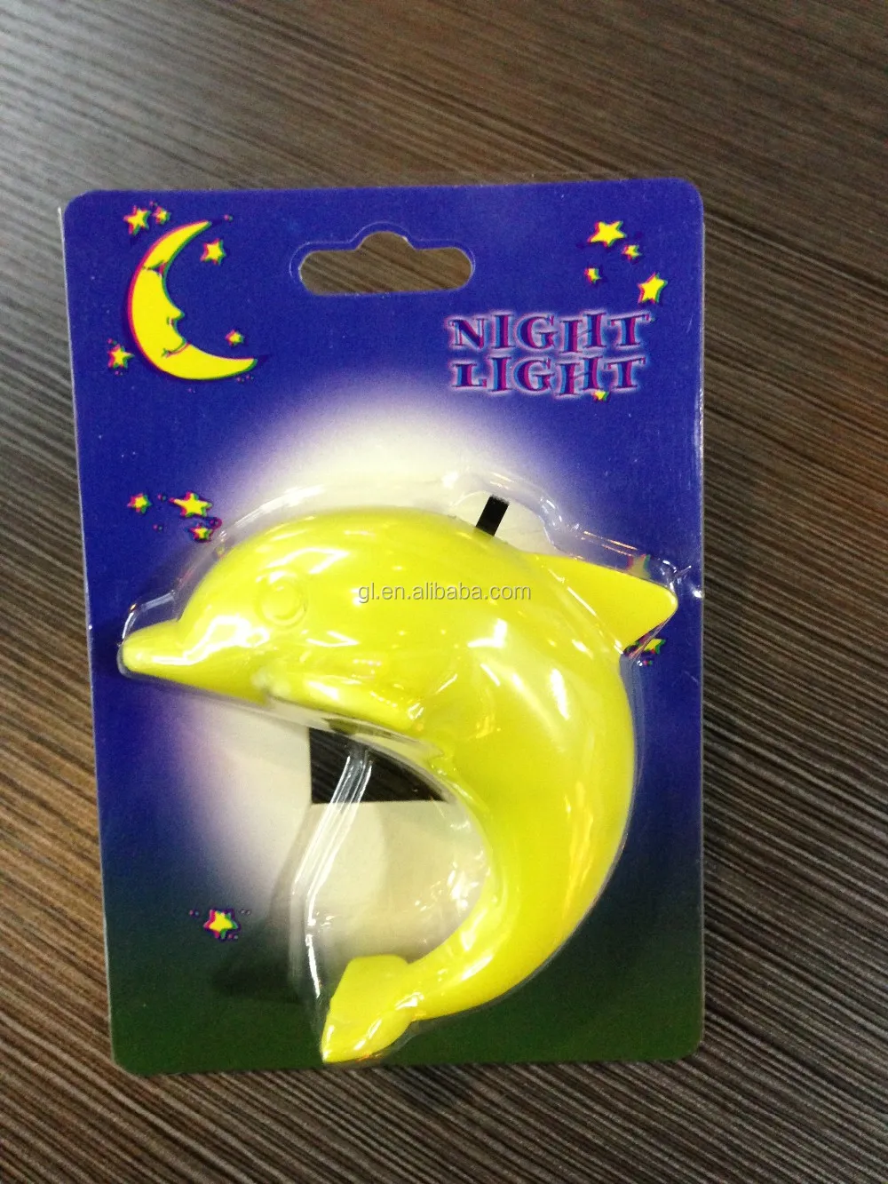 OEM Dolphin shape baby LED mini switch plug in night light with 0.6W and 110V or 220V