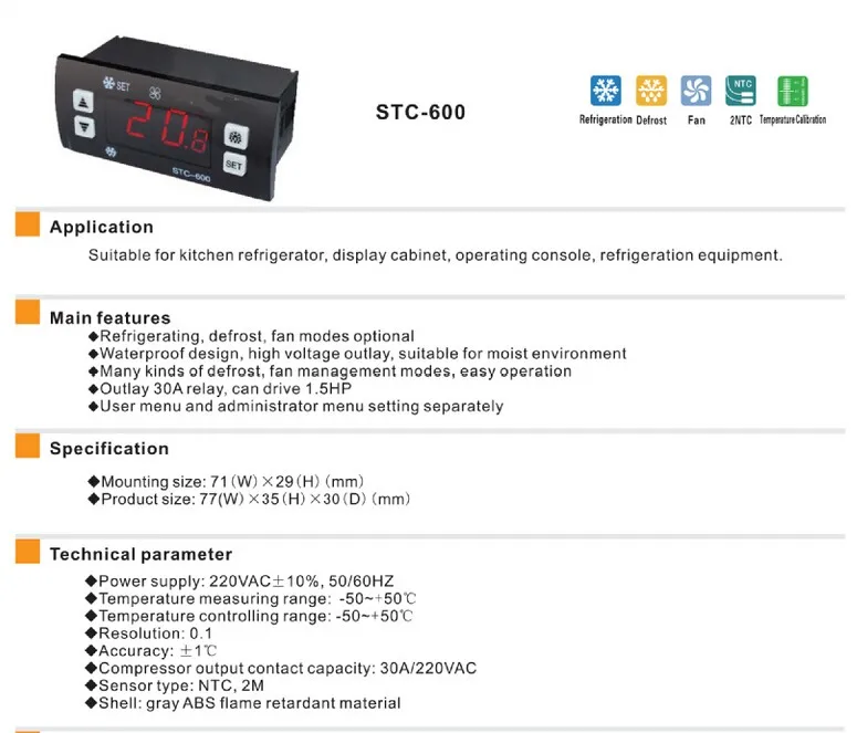 Elitech Digital Thermostat Temperature Controller STC 600 - Coowor.com