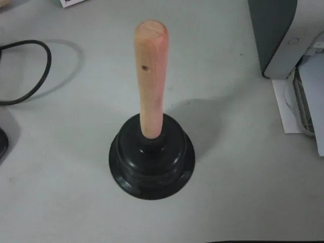 rubber toilet plunger with wood handle