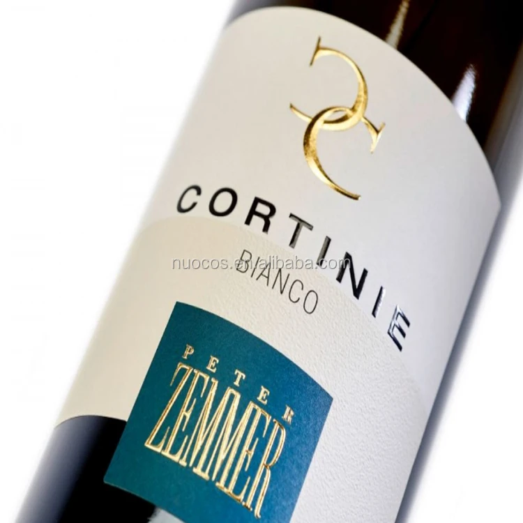 Custom Special Texture Paper Wine Labels Gold Foil Embossing Wine