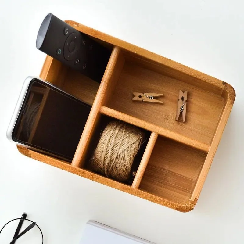 Cheap Wooden cosmetic organizer Bamboo Fiber Home Use Cosmetic Organizer Box