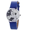 3854 Lovely Mickey Mouse Cartoon Leather Band Quartz Watch for Kids