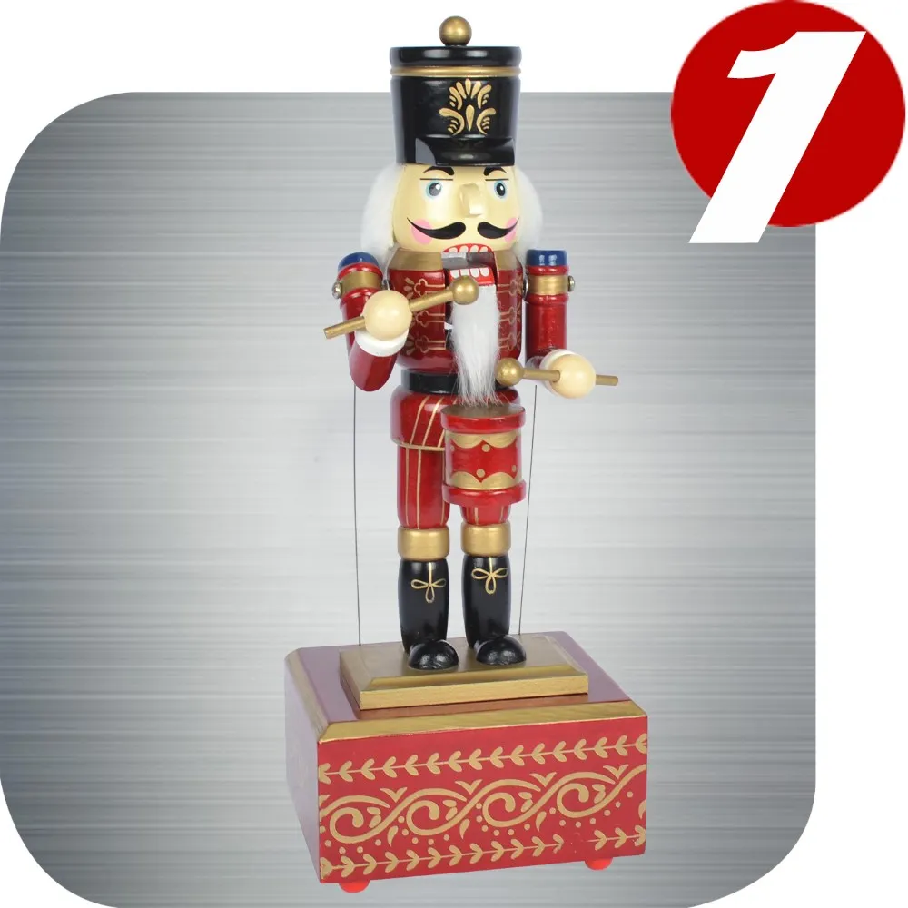 Nutcracker Soldier Music Box,Wooden Soldier Nutcracker,Christmas Wood