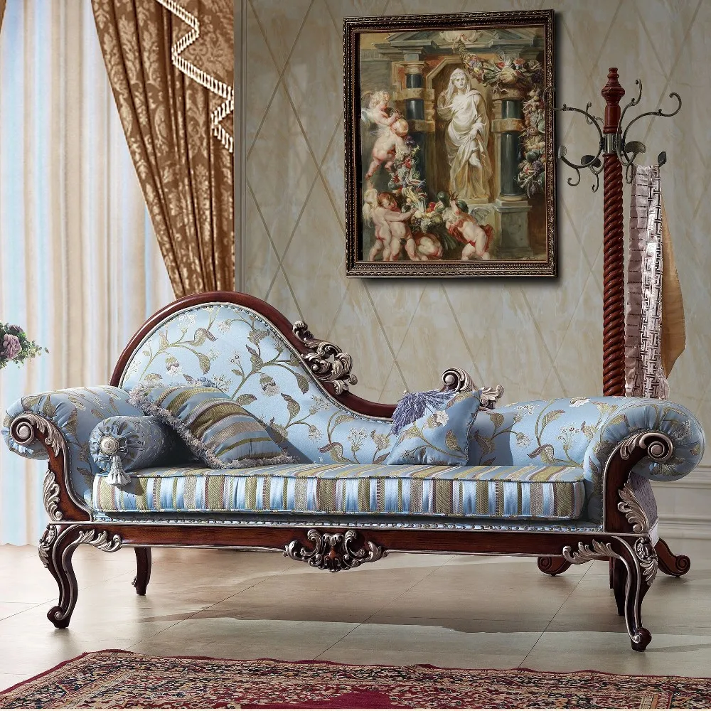 Tyx1324-antique French Chaise Lounge Sofa Chair/ Classic Bedroom