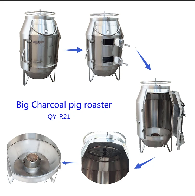 High Quality Stainless Steel Charcoal Lamb Pig Roaster For Sale Whole