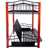 New design popular wholesale metal bunk bed frame with hanging basket