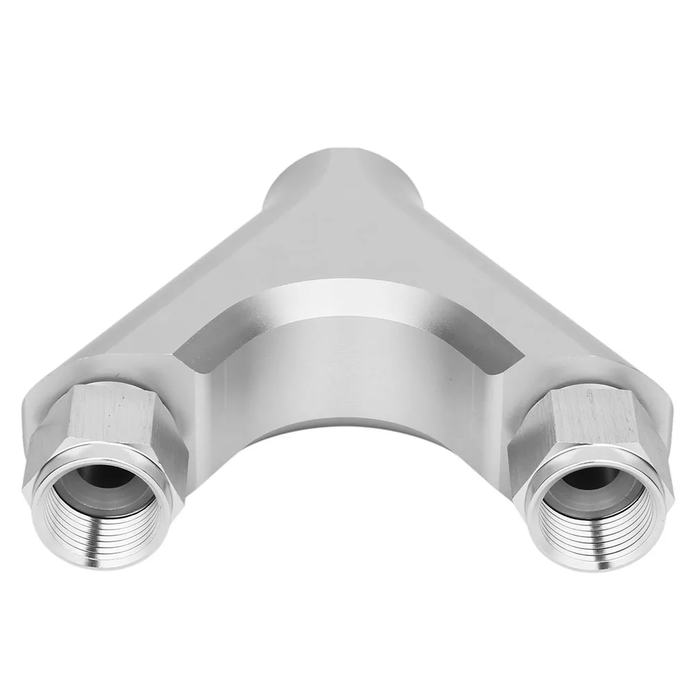 New Type Twin Dual Fuel Pump Billet Y Block Surge Tank Adapter,Y Block