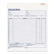 Adams Business Forms : Purchase Order Book,Carbonless,3-Part,8-3/8"x10-11/16",WE -:- Sold as 2 Packs of - 1 - / - Total of 2 Each