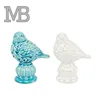 Multiple color embossed surface lovely designs ceramic funny bird garden ornament