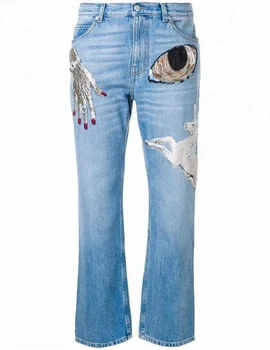 denim jeans with bling