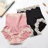 6 colors comfortable cotton panties with lace wholesale women lace shapewear one size fits all