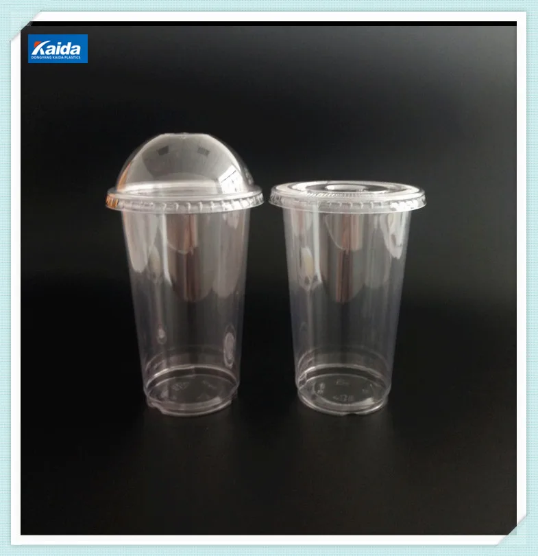 16oz 92mm Disposable Pet Juice Cups Smoothie Cups With Lids Disposable