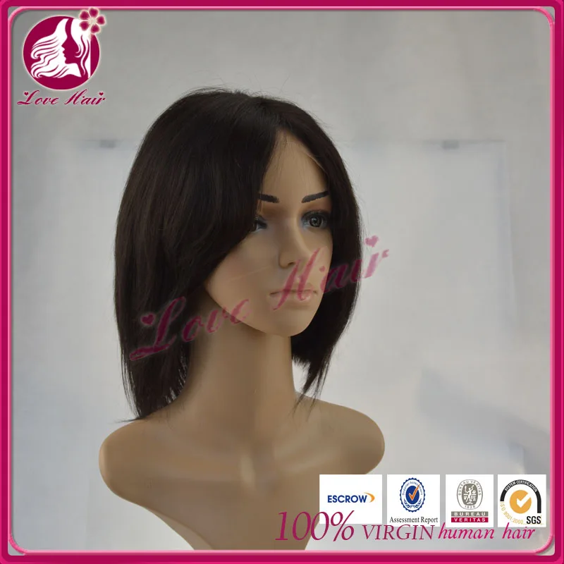 8 12in Straight Indian Wigs Human Hair Short Women Cut Bob Lace