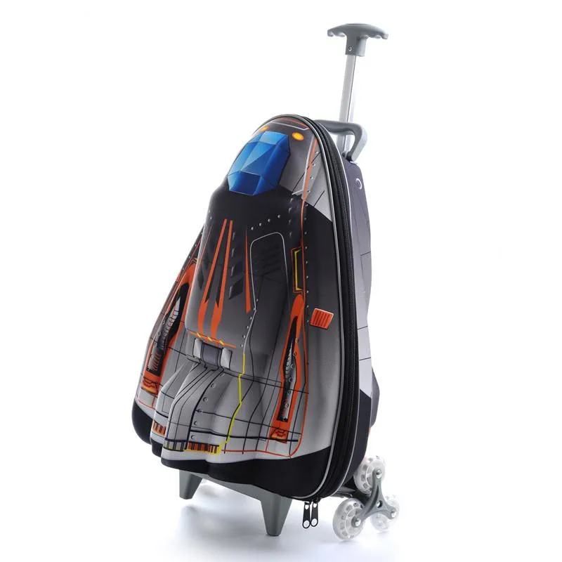 New 3D EVA airplane kids luggage trolley suitcase rolling kids school bag children luggage