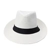 Wholesale Fashion Promotional Paper Straw White Panama Straw Hat
