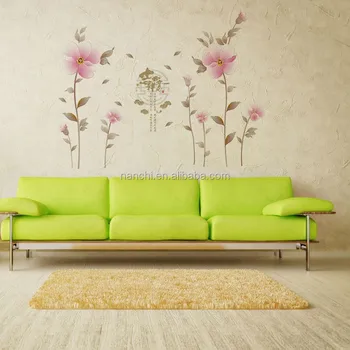 Living Room Wall Decal scenery flowers wall decals bedroom living room wall stickers Living Room Wall Decal scenery flowers wall decals bedroom living room wall stickers