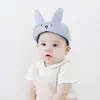 Cute Infant Baby Hat Summer Hats for Kids Rabbit Ears Shape Soft Hat Baby Flip Cap Baby Visor Cuffed Mesh Cap Baseball Cap