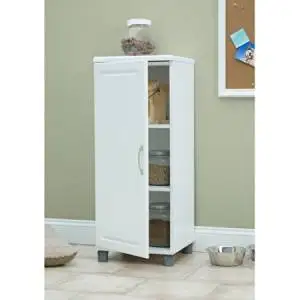SystemBuild Single Door Storage Cabinet, Stackable, White 7369401PCOM