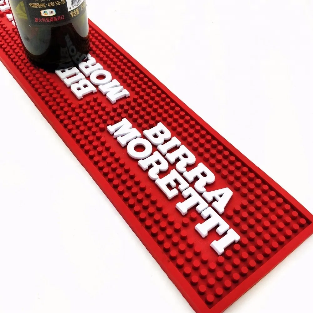 Brand new Birra Moretti thick rubber bar runner,drip mat mancave home bar