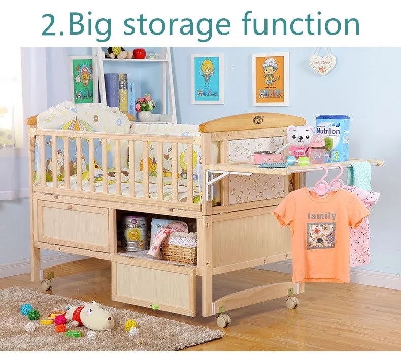 Factory Price Easy Assemble Solid Wood Baby Doll Crib/baby Cot Crib