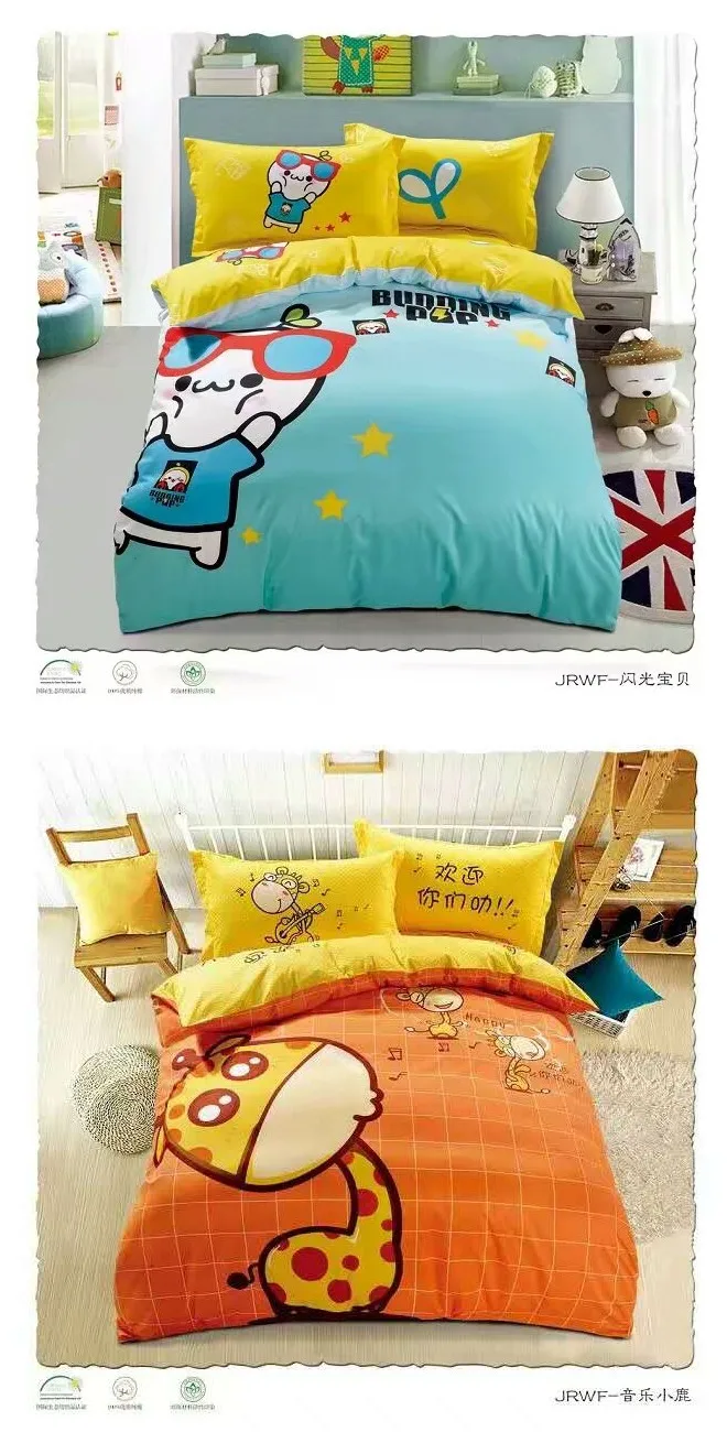 Best Seller Premium Twin Size 100 Cotton Kids Bedding Sets Cartoon Bed