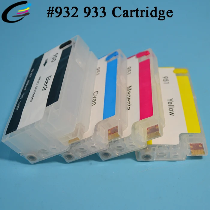 932 933 Refillable Ink Cartridge 4 Colors For Hp Officejet 6700 6600
