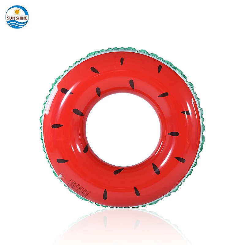 60cm 90cm PVC Swimming Pool Inflatable Watermelon Swim Ring Adult Swim Ring Red