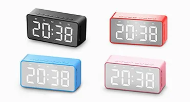 portable mirror bt speaker handsfree stereo bass speaker with fm radio - ANKUX.COM