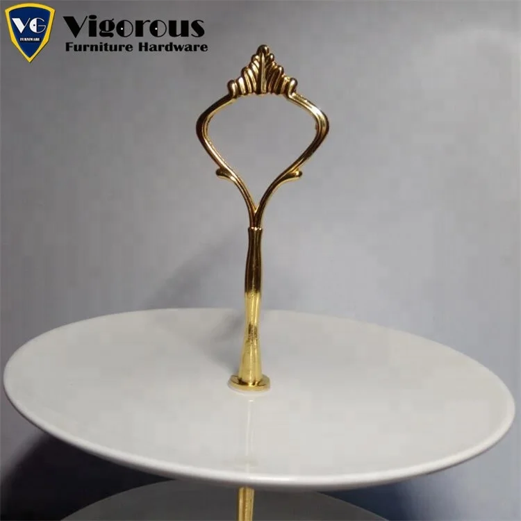 Custom unique 3 tier cookie stand hardware tiered antique cake plate serving tray fitting hardware CSH-003