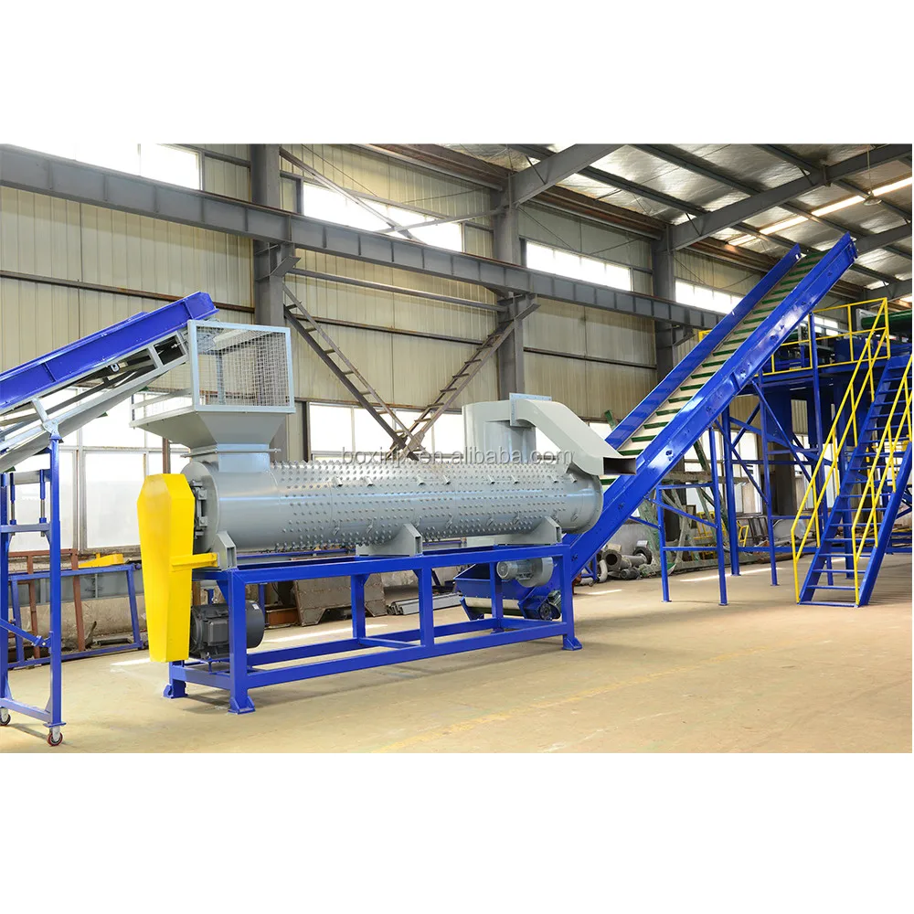 Waste Pet Bottles Recycle Polyester Staple Fiber Recycling Washing